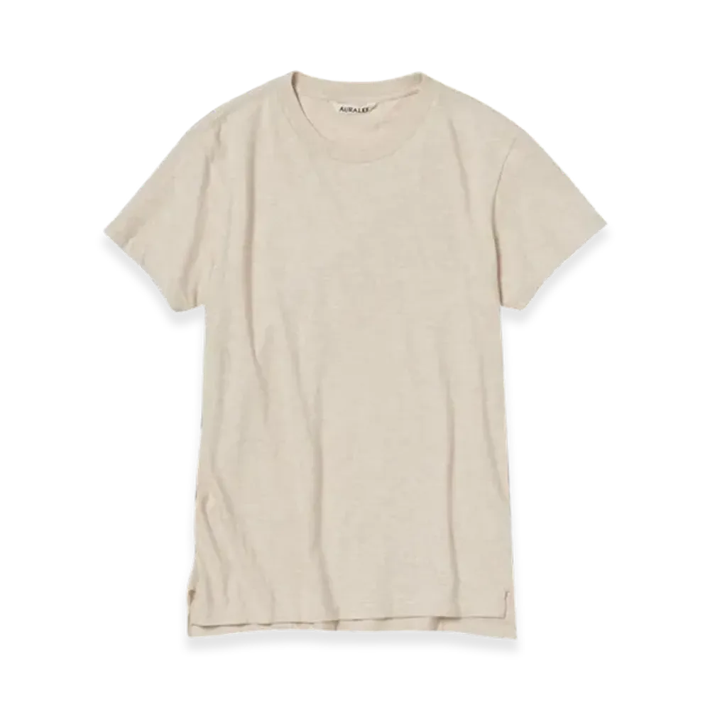 AURALEE Seamless Crew Neck T-Shirt "Top Brown"