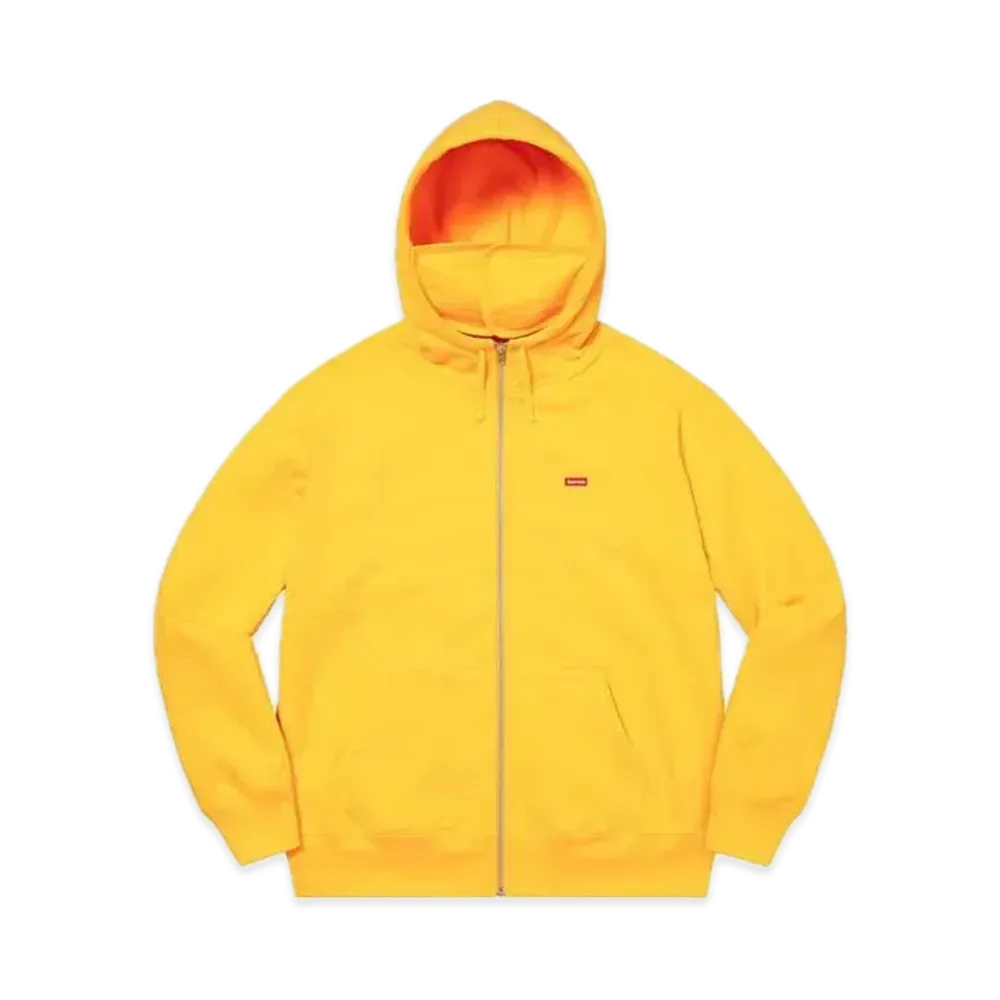 Supreme Small Box Facemask Zip Up Hooded Sweatshirt "Yellow"