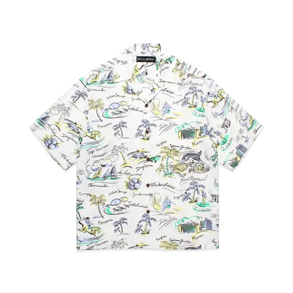 WACKO MARIA Hawaiian Shirt "White"