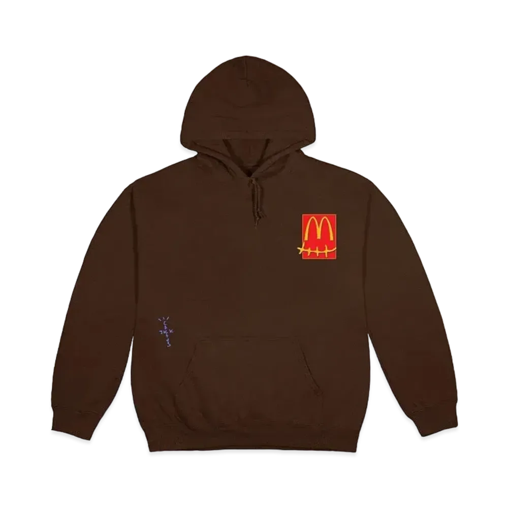 Travis Scott Cactus Jack x McDonald's Cactus Pack Sticker Hoodie "Brown"