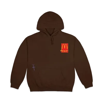 Travis Scott Cactus Jack x McDonald's Cactus Pack Sticker Hoodie "Brown"