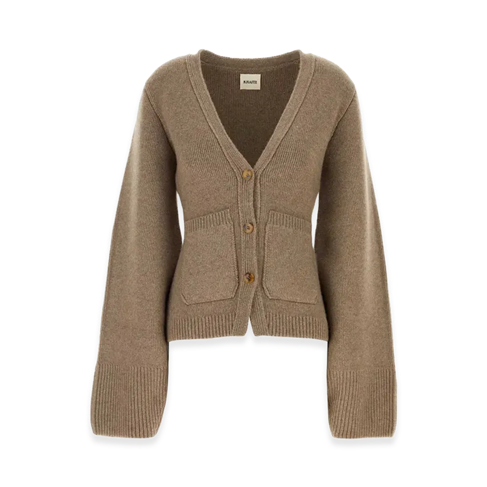 KHAITE Women's Cashmere Scarlet Cardigan "Beige"