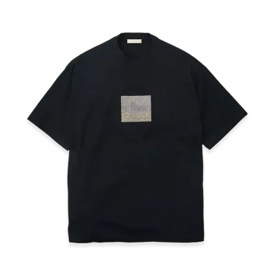 YOKE Embroidery Organic Cotton T-Shirt "Black"