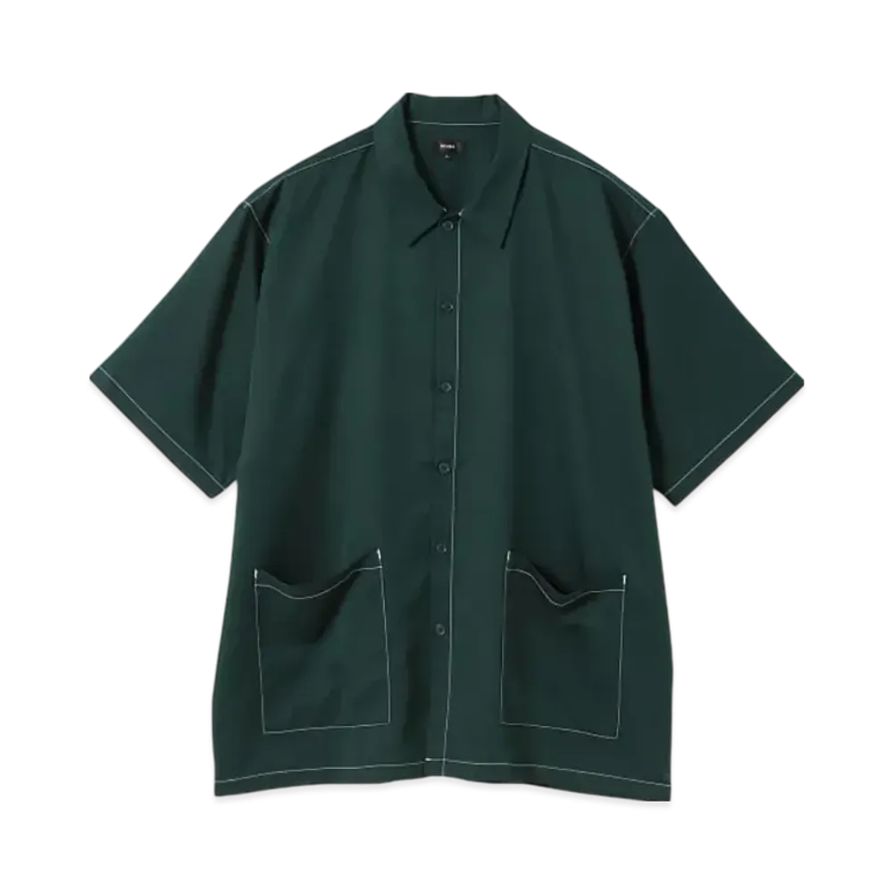 BEAMS Stitch Easy Shirt "DarkGreen"
