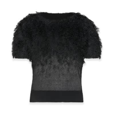 Maison Margiela Retrograding Silk Knit Top "Black"