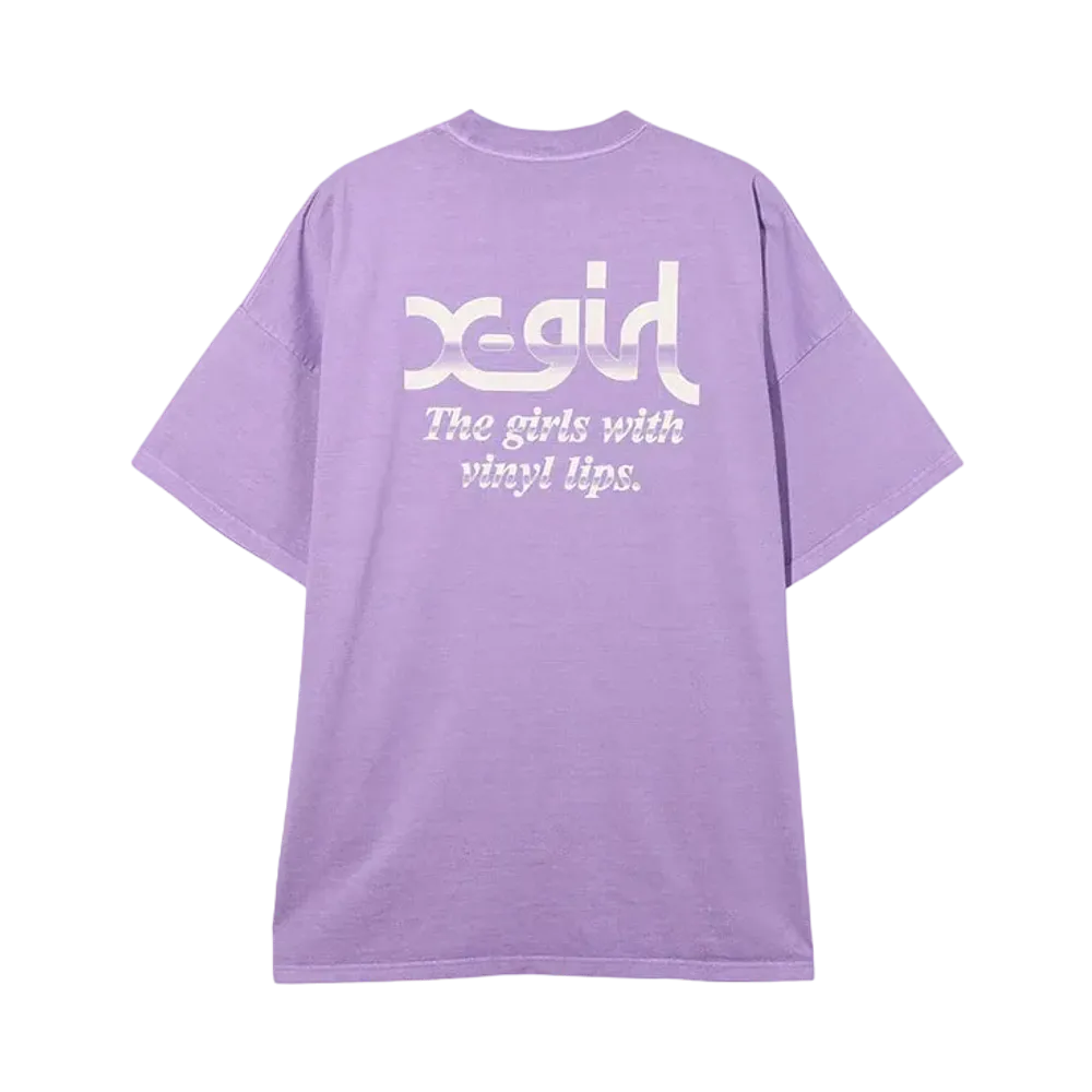 X-Girl Gradation Mills Logo S/S Big Tee Dress "Ltpurple"