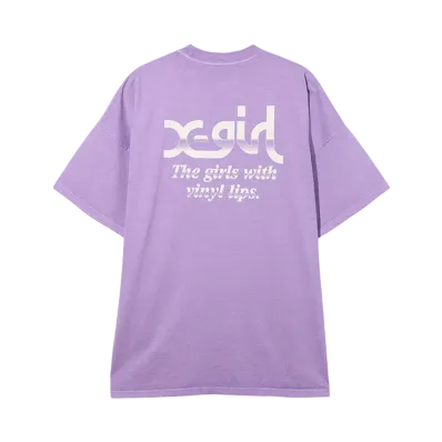 X-Girl Gradation Mills Logo S/S Big Tee Dress "Ltpurple"