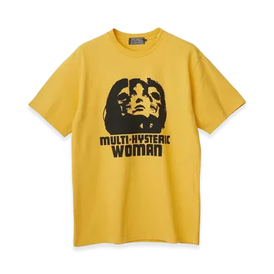 HYSTERIC GLAMOUR MULTI HYSTERIC SKULL T-Shirt "Yellow"