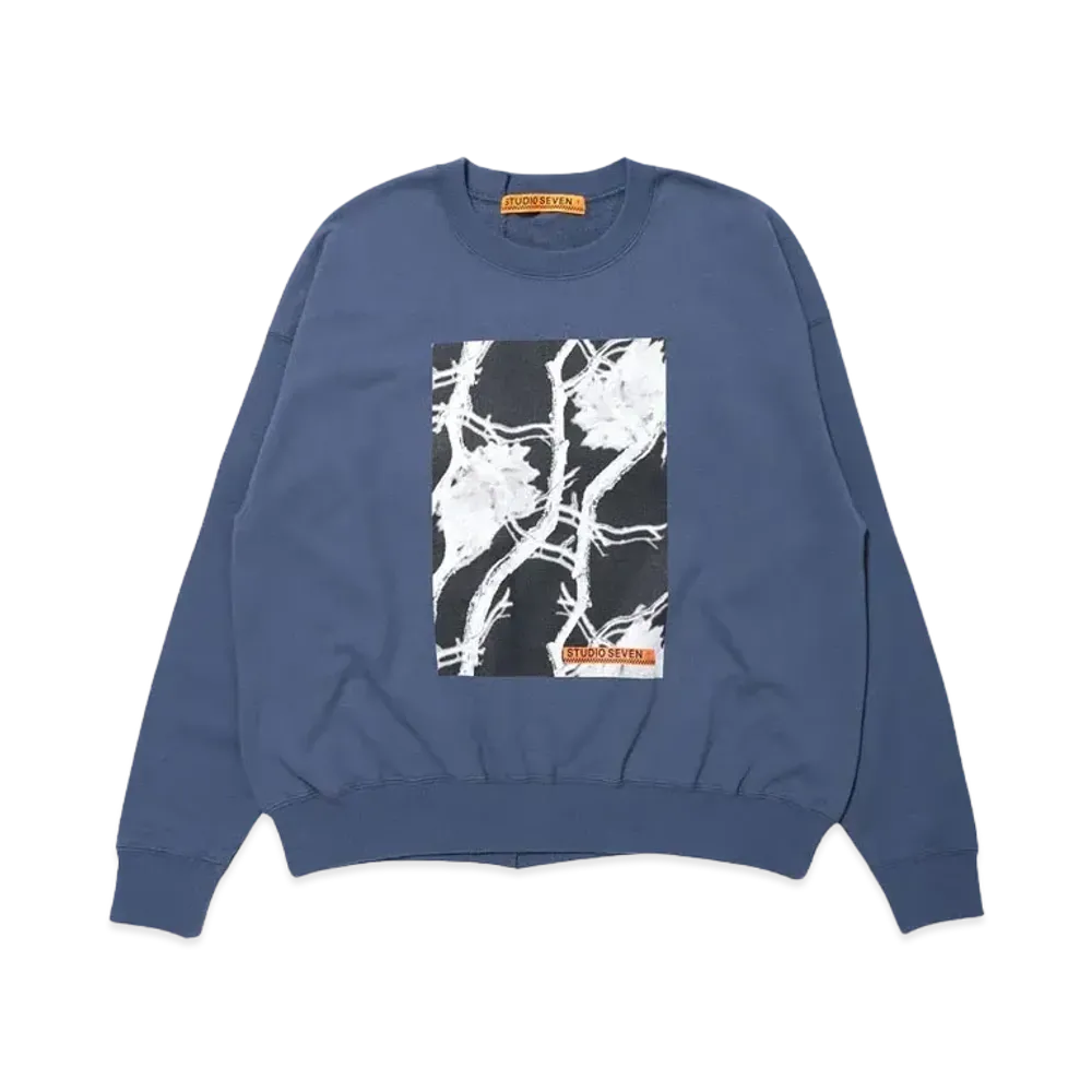 STUDIO SEVEN Real Tree Camo Printed Crew Sweat "WHITE"