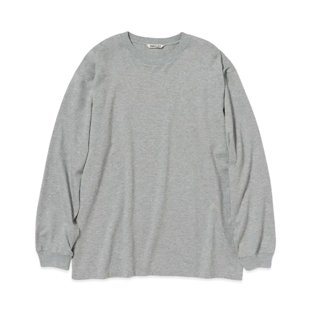 AURALEE Luster Plaiting L/S Tee "Top Gray"