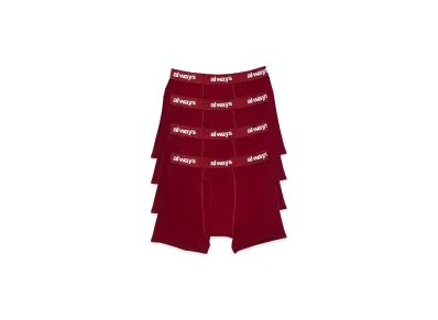 ALWAYTH 4Pack Cozy Cotton Briefs "Crimson"