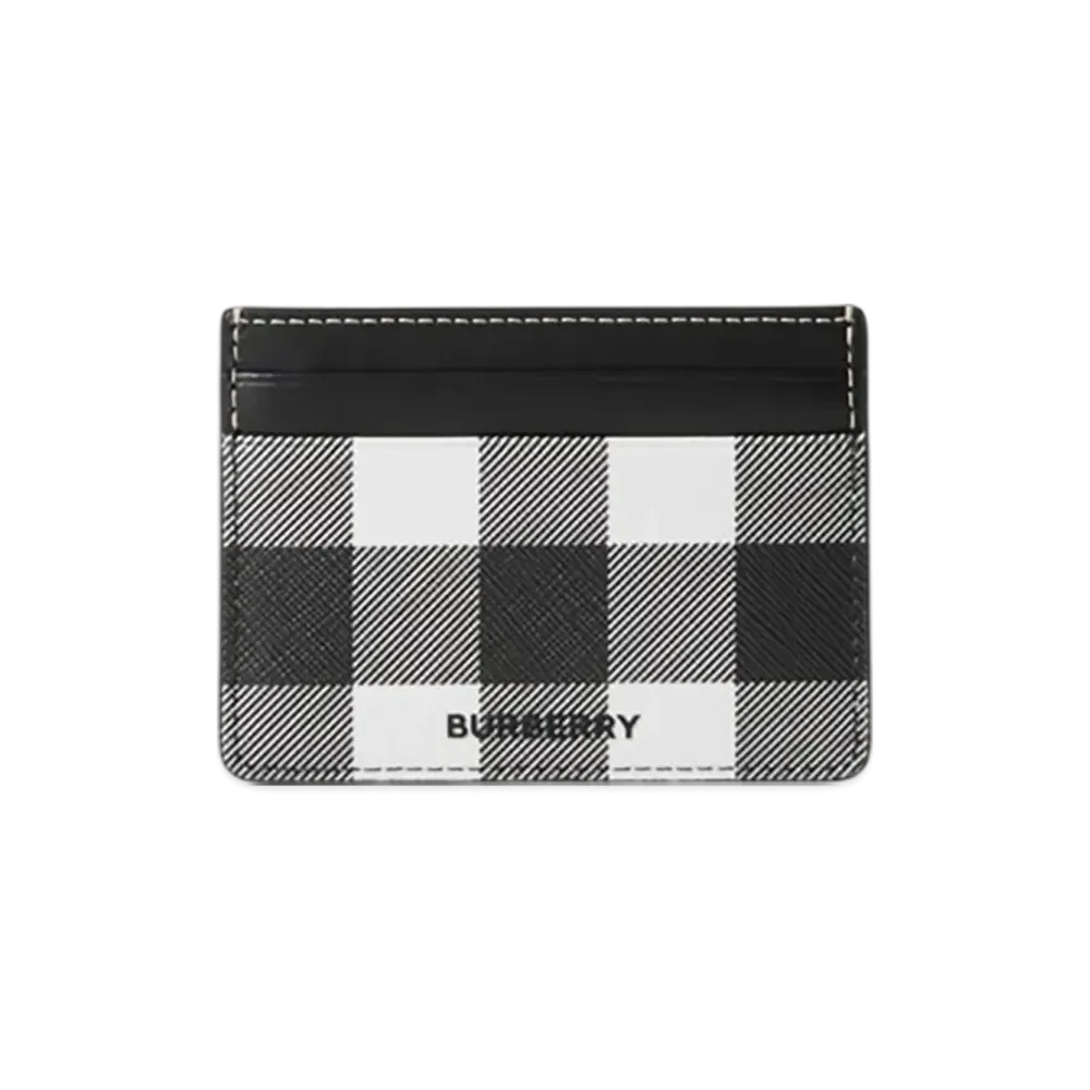 Burberry Check Card Case "Dark Birch Brown"