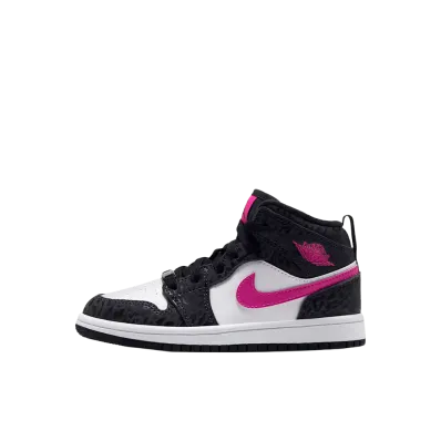Nike PS Jordan 1 Mid SE "Black/Laser Fuchsia"