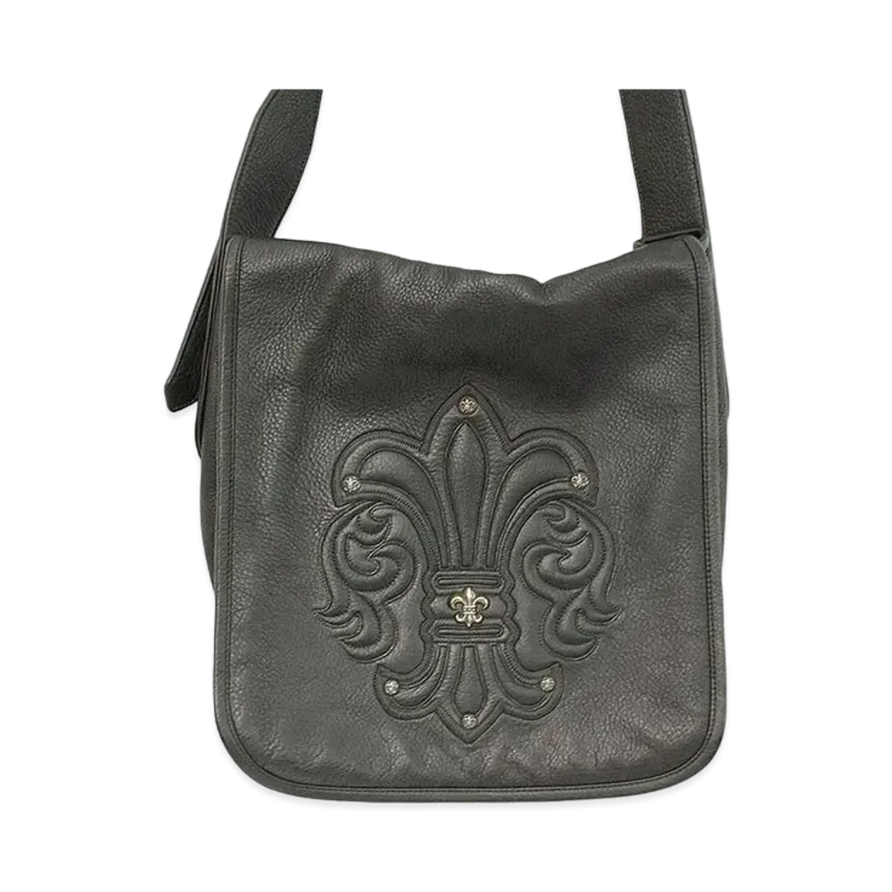 Chrome Hearts Mail Bag BS Flare Patch Leather Shoulder Bag "Black"