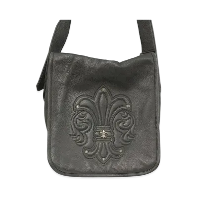 Chrome Hearts Mail Bag BS Flare Patch Leather Shoulder Bag "Black"