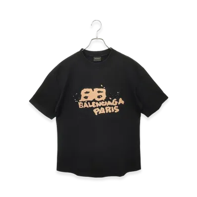 BALENCIAGA Hand Drawn BB Icon T-Shirt "Black"
