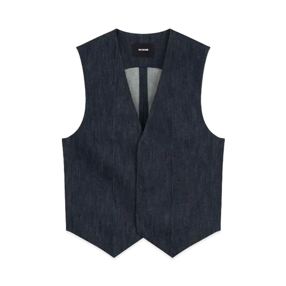 WE11DONE Denim Vest "Navy"