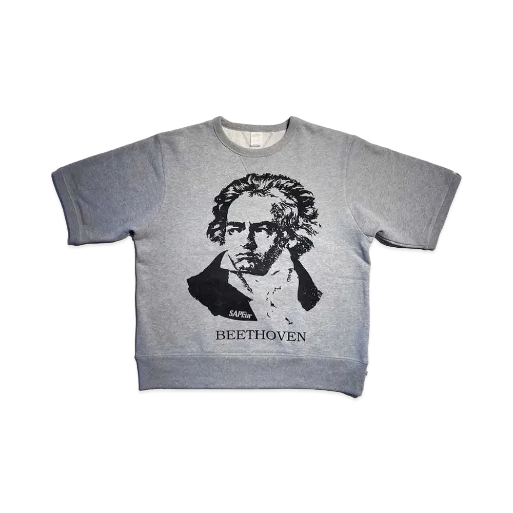 SAPEur S/S Sweat BEETHOVEN "Vintage Gray"