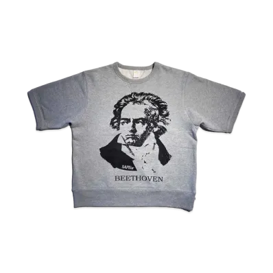 SAPEur S/S Sweat BEETHOVEN "Vintage Gray"