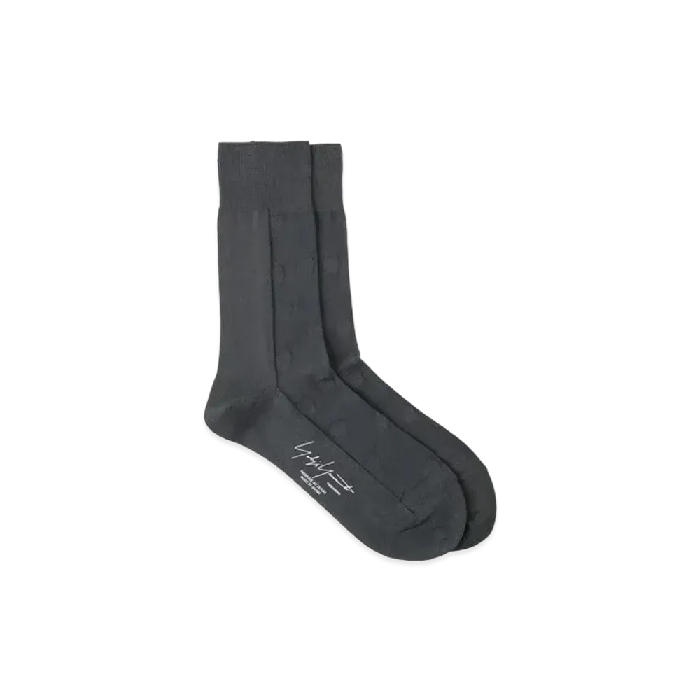 Yohji Yamamoto C/AC/NY Plain Stitch Dot Socks "Charcoal"