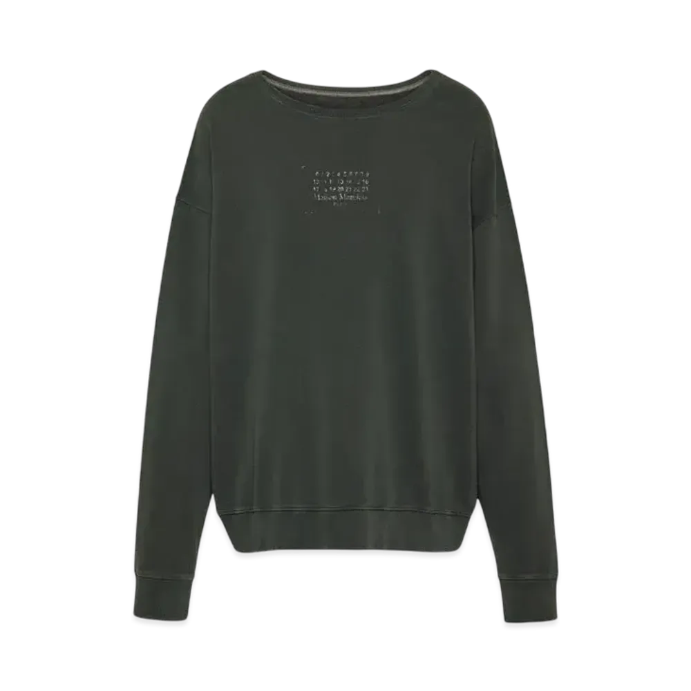 Maison Margiela Men's Stamp Logo Sweatshirt "Black"