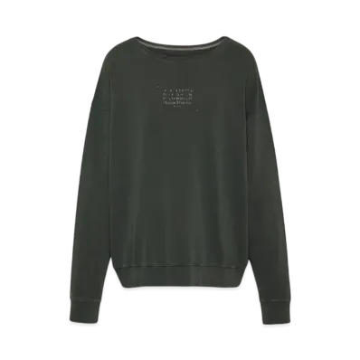 Maison Margiela Men's Stamp Logo Sweatshirt "Black"