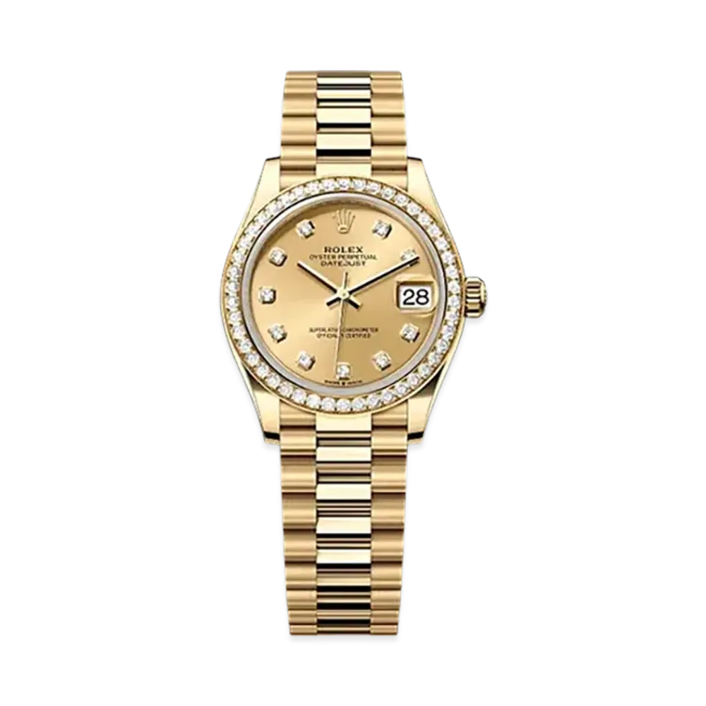 ROLEX Datejust 31mm Yellow Gold Diamond 278288RBR "Champagne-colour"