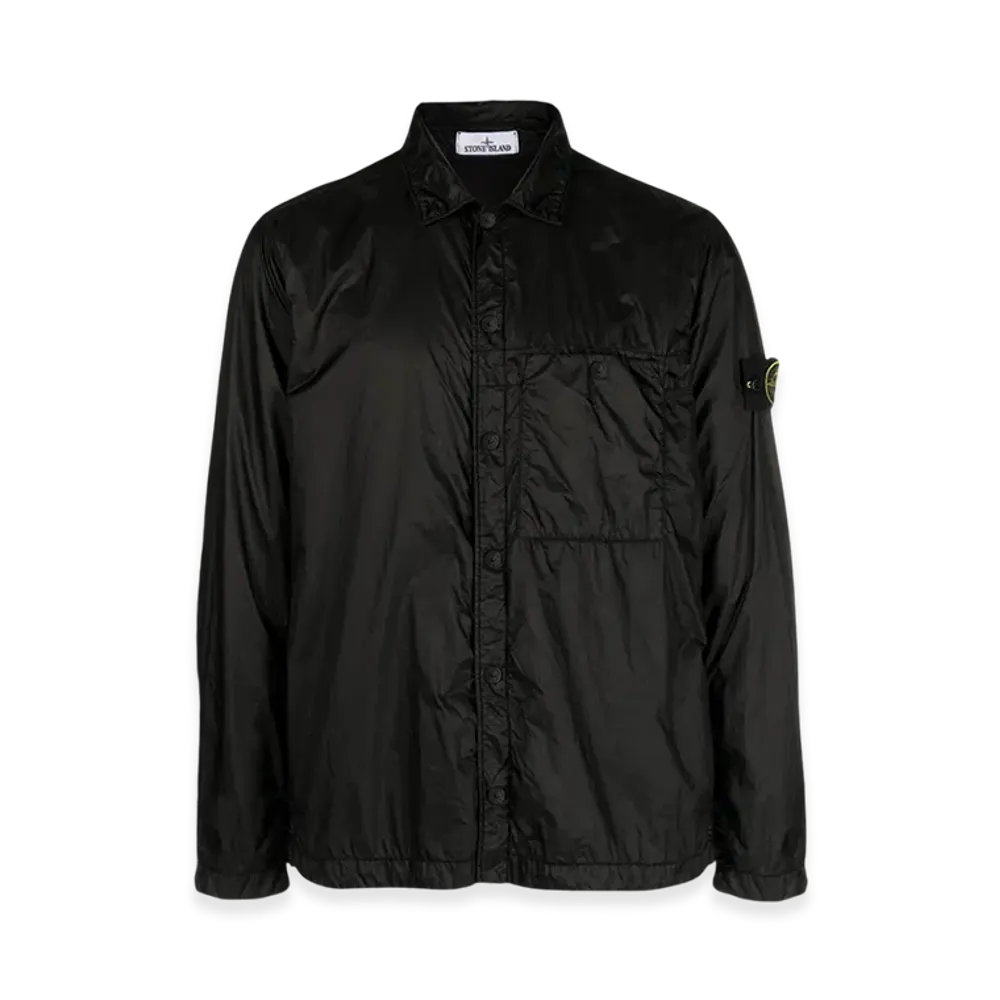 Stone Island 10525 Compass Patch Buttoned Overshirt - 23FW "Black"