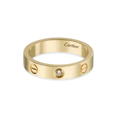 Cartier Love Wedding Band, 1 Diamond