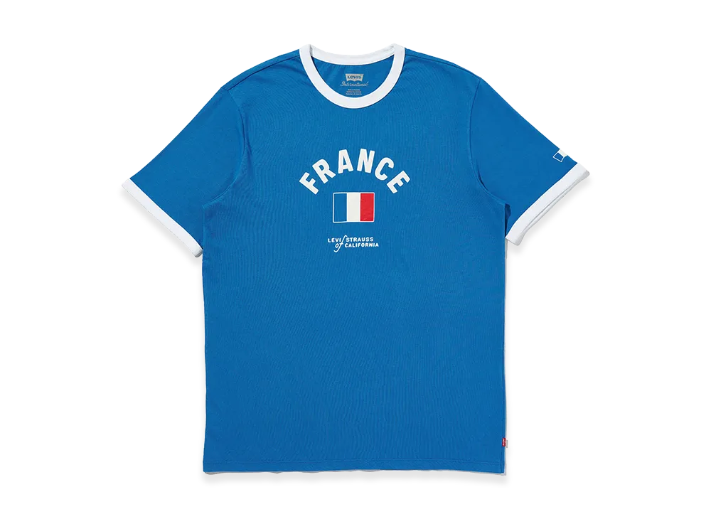 LEVI'S Football Collection France Ringer T-Shirt "Blue"