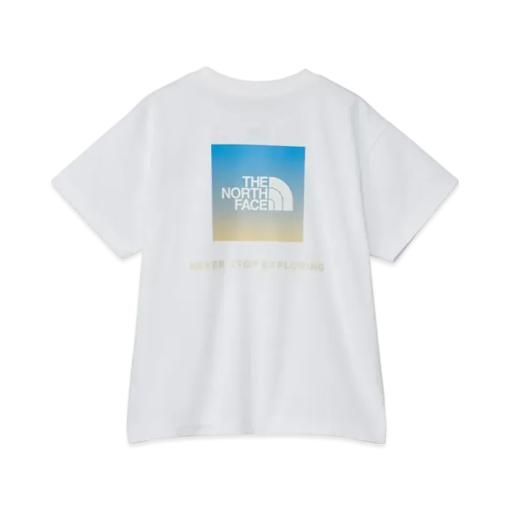 The North Face Kids Toddler Short Sleeve Back Gradient Logo Tee "White"