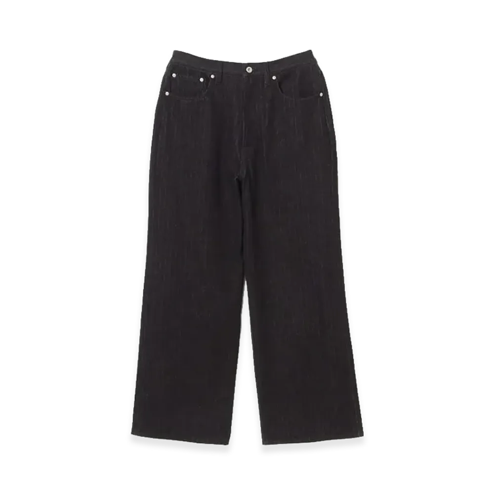 BEAMS FUTURE ARCHIVE Stripe Straight Riged Denim "Black Stripe"