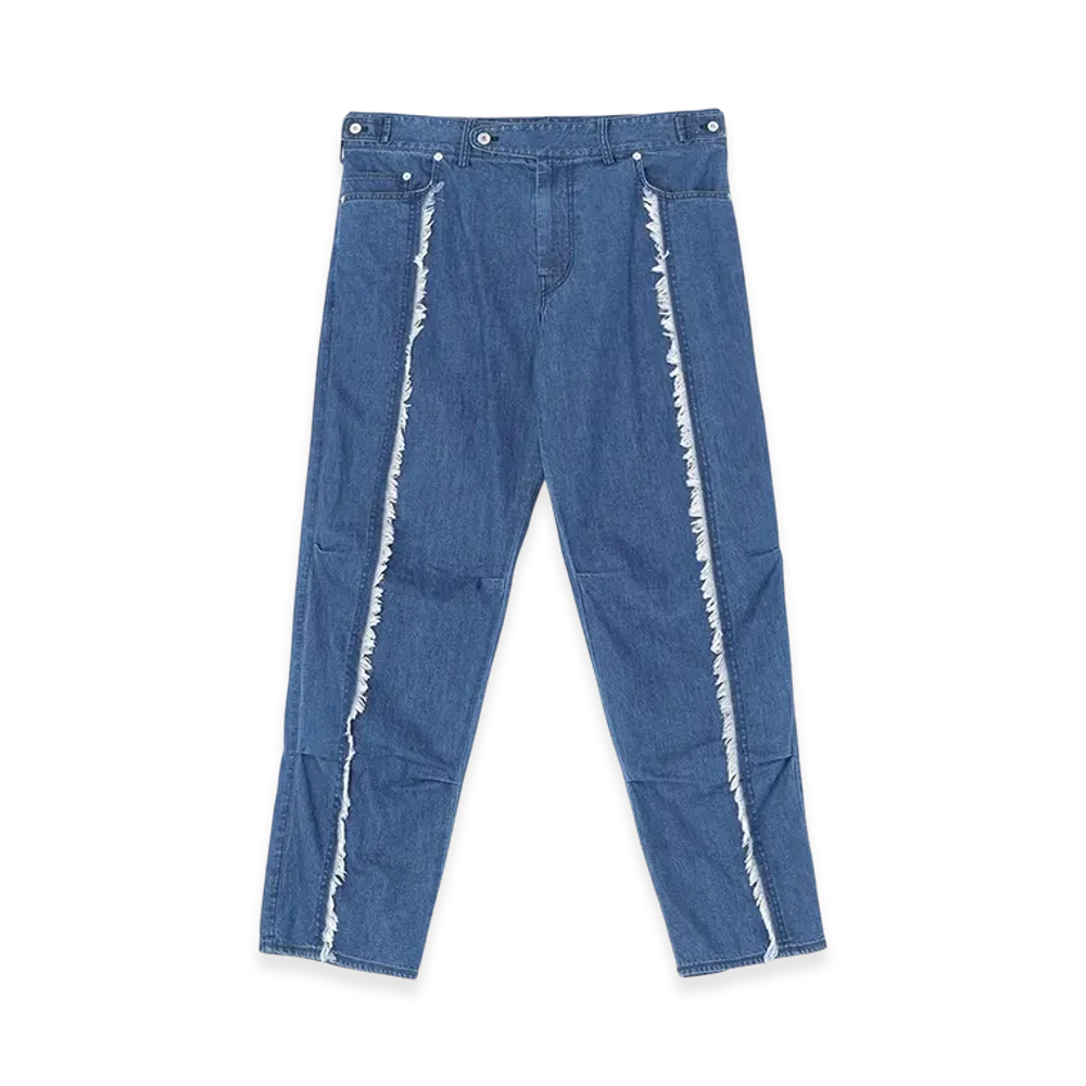 S'YTE 8oz Denim Pants With Ripped Line Detail "Light Blue"