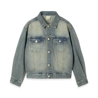 X-Girl Women's Logo Mark Stitched Denim Jacket "Light Indigo"