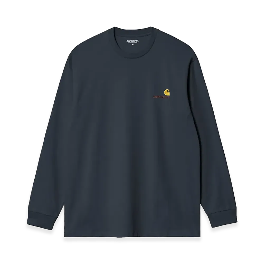 Carhartt WIP L/S American Script T-Shirt "Deep Night"