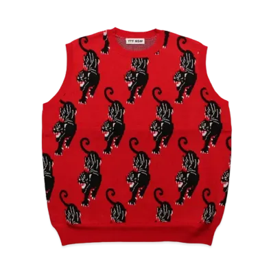TTT MSW Panther Knit Vest "Red"