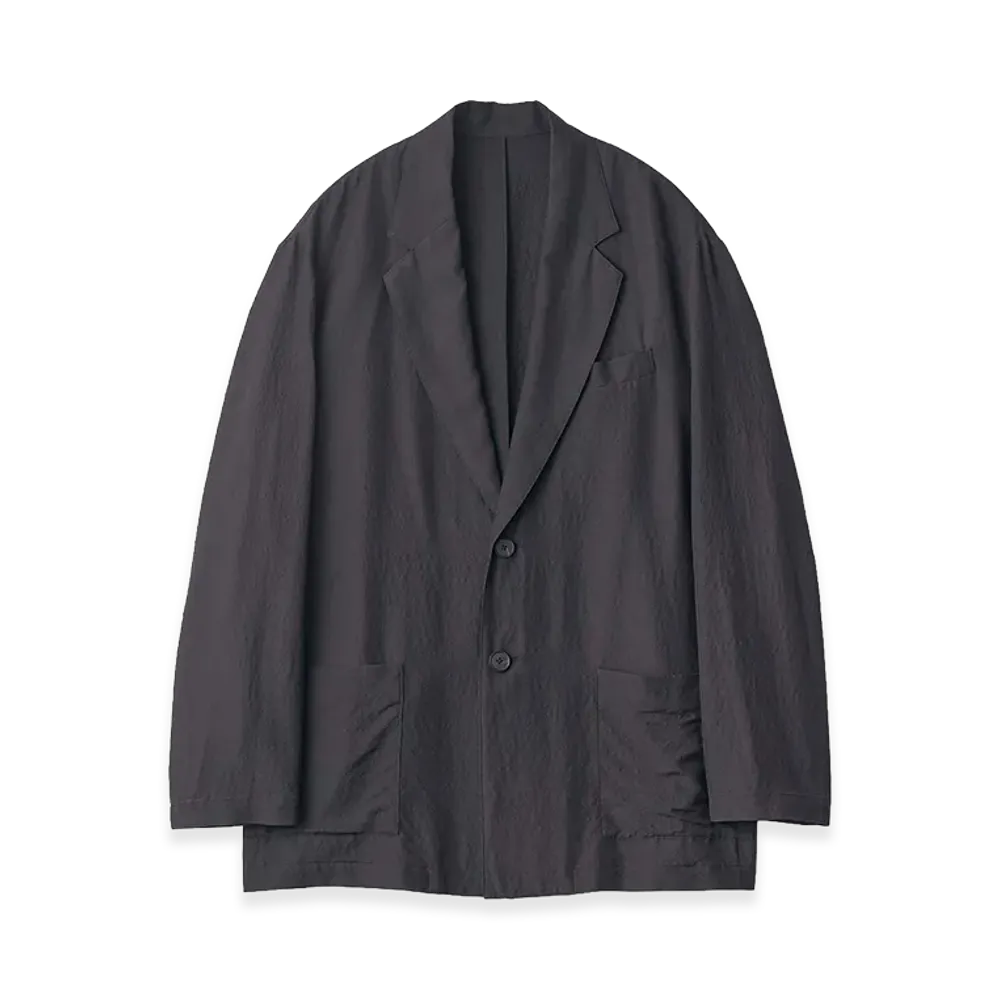 ssstein Wool Silk Single Breasted Jacket "Black"