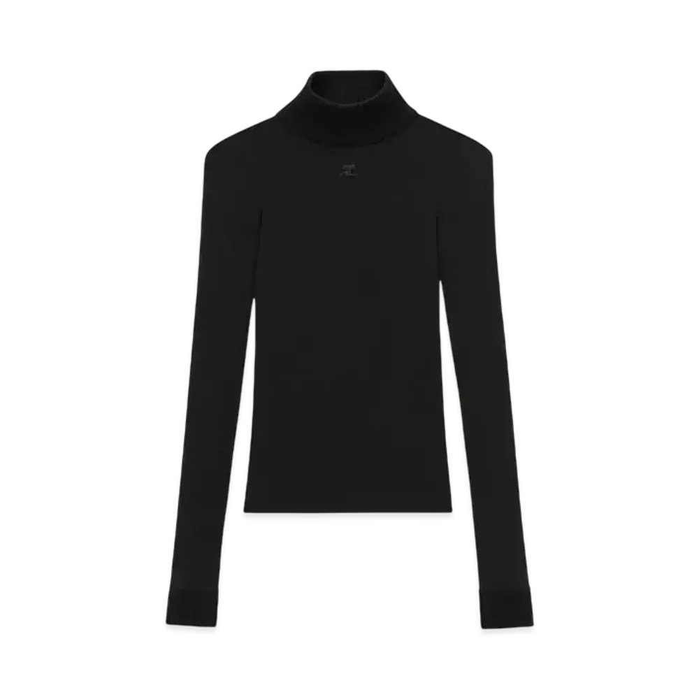 Courreges Reedition Second Skin Top "Black"
