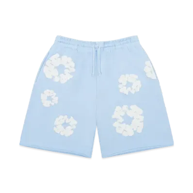 DENIM TEARS The Cotton Wreath Sweat Shorts "Powder Blue"