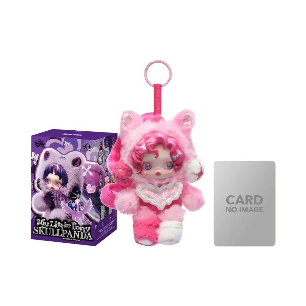 POP MART SKULLPANDA x My Little Pony Series Plush Doll Pendant Pinkie Pie
