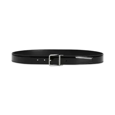 DOLCE&GABBANA Patent Calfskin Belt "Black"