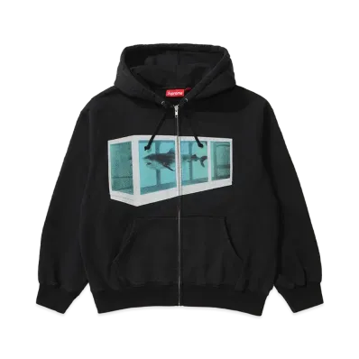 Supreme x Damien Hirst Zip Up Hooded Sweatshirt "Black"