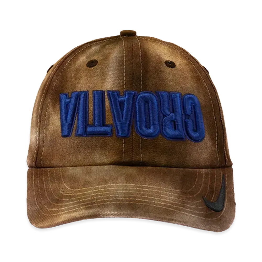 Travis Scott Cactus Jack x Nike Croatia Distressed Total 90 Hat "Brown"