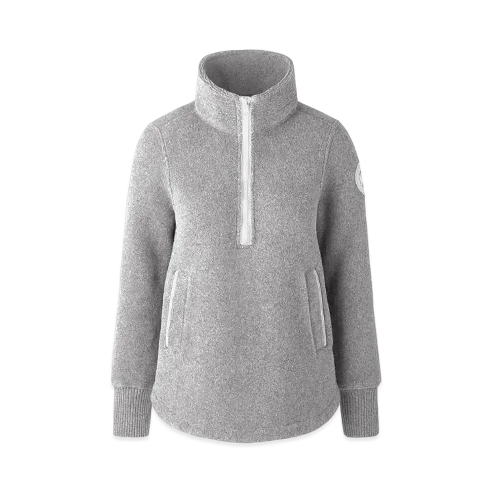 CANADA GOOSE Severn 1/2 Zip Sweater Kind Fleece Humanature "Greige"