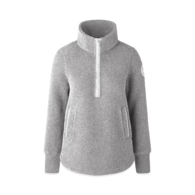 CANADA GOOSE Severn 1/2 Zip Sweater Kind Fleece Humanature "Greige"