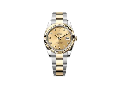 ROLEX Lady-Datejust Oystersteel & White Gold Diamonds "Gold"