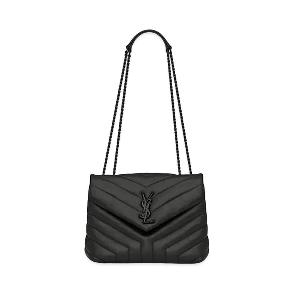 Saint Laurent Loulou Small In Matelasse Y Leather "Black"