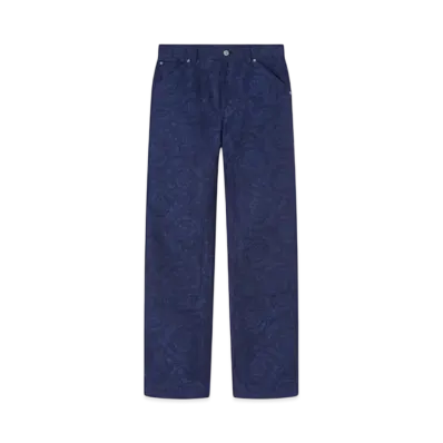 Versace Barocco Jacquard Carpenter Pants "Blue"