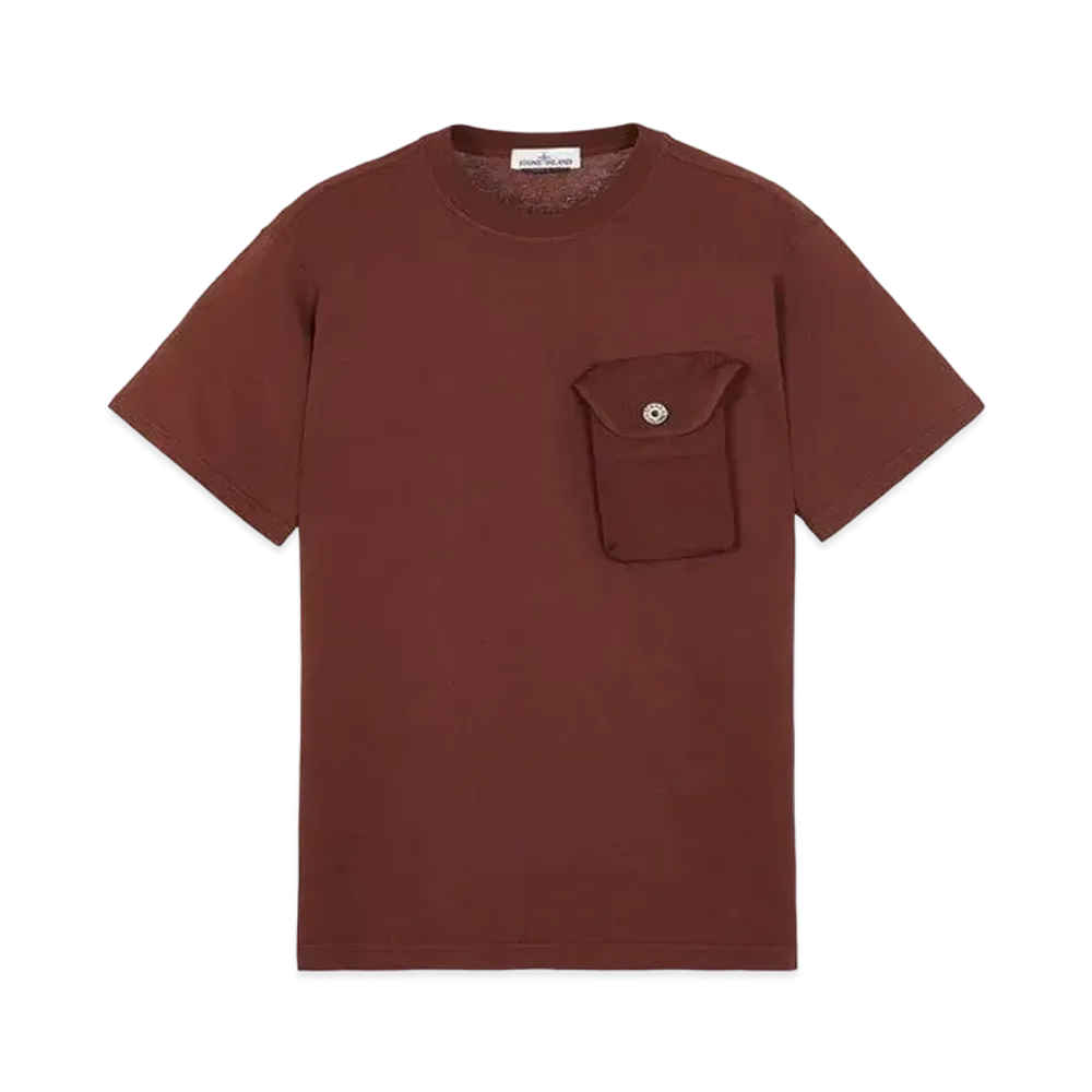 Stone Island 20144 20/1 COTTON JERSEY_LOOSE FIT "Mahogany Brown"