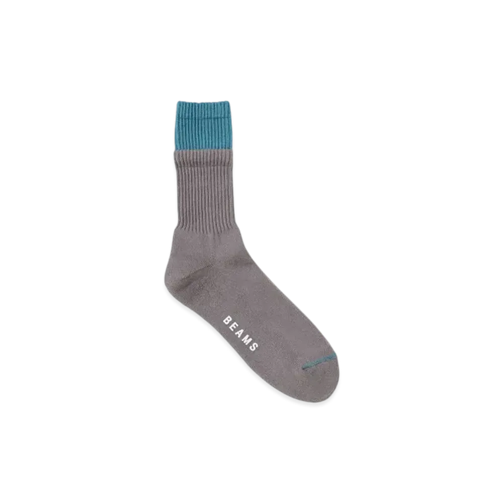 BEAMS Faux Layered Socks "Gray"